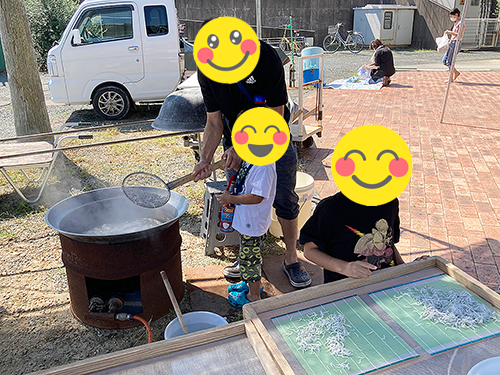 しらす干し作り